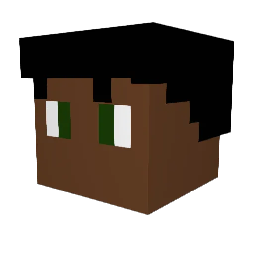 Qweazly Minecraft avatar head, 3D render