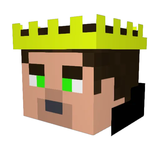 QweensHUN3633 Minecraft avatar head, 3D render