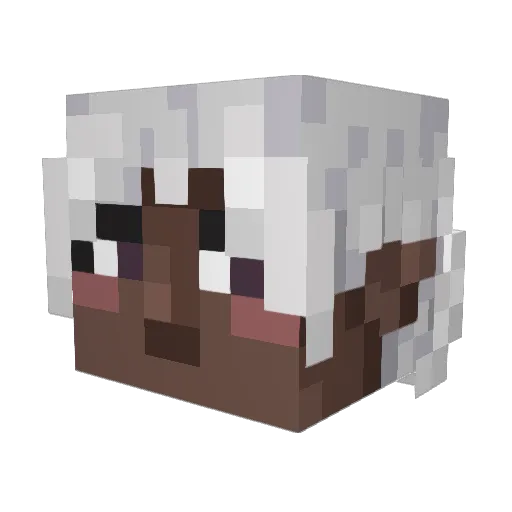 Qweexy_Unique Minecraft avatar head, 3D render