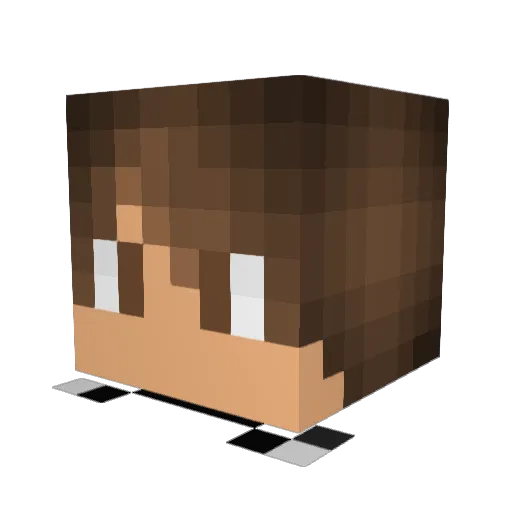Qwent_ Minecraft avatar head, 3D render
