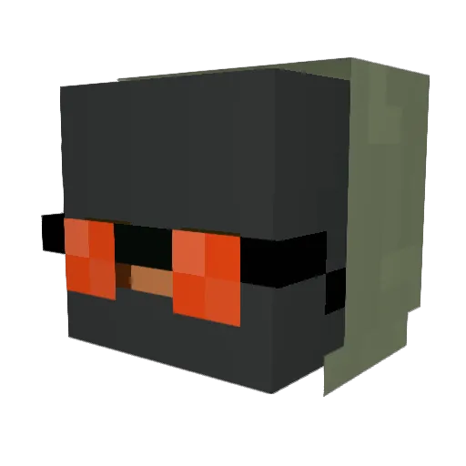 Qwentin_X Minecraft avatar head, 3D render