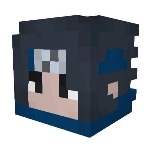 Qwentyn Minecraft avatar head, 3D render