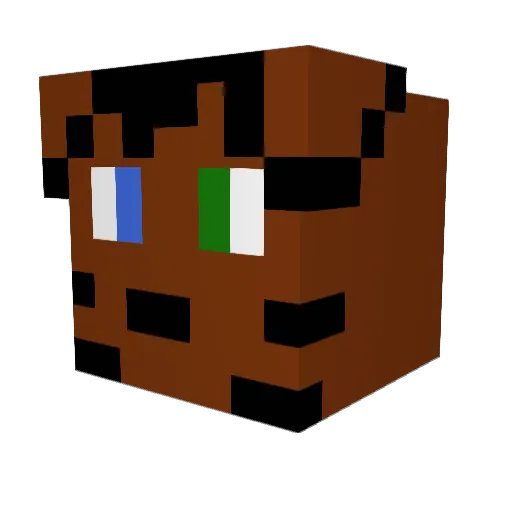 Qwenzy44 Minecraft avatar head, 3D render