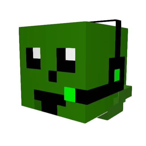 Qwerpy_ Minecraft avatar head, 3D render