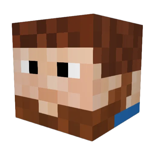 Qwerrttyy Minecraft avatar head, 3D render