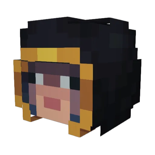 Qwert06 Minecraft avatar head, 3D render