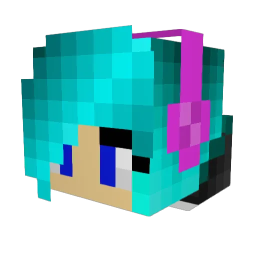 QwertGamr_Alt Minecraft avatar head, 3D render