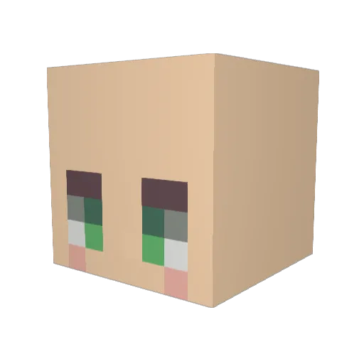 QwertyGaminTTV Minecraft avatar head, 3D render