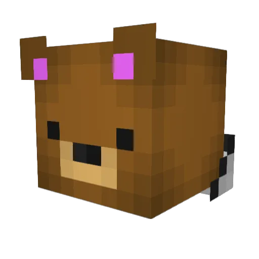QwertyKie Minecraft avatar head, 3D render
