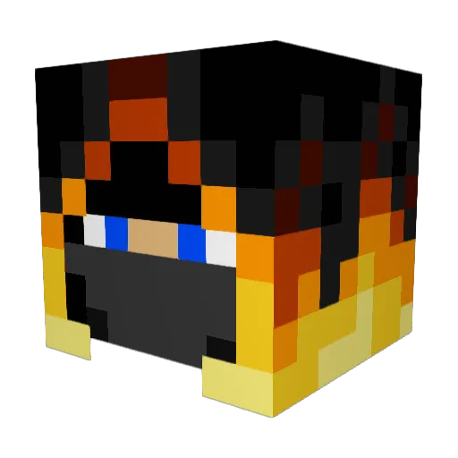QwertyR2 Minecraft avatar head, 3D render
