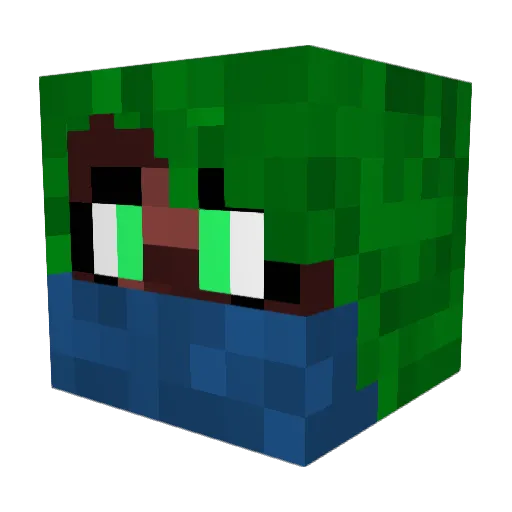 Qwerty_Emarold Minecraft avatar head, 3D render