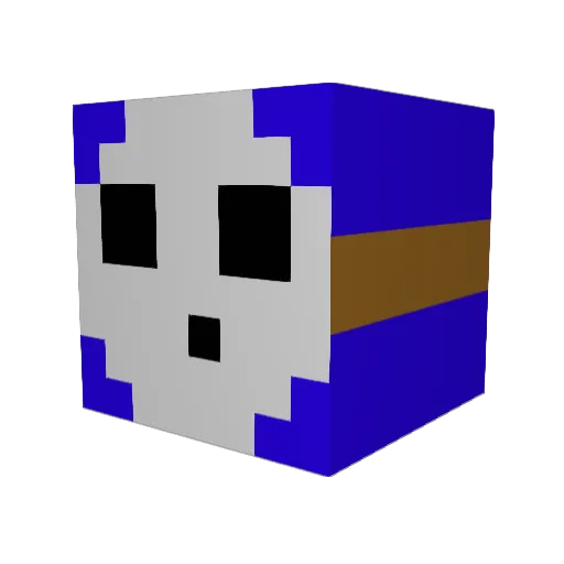 Qwertyman123 Minecraft avatar head, 3D render