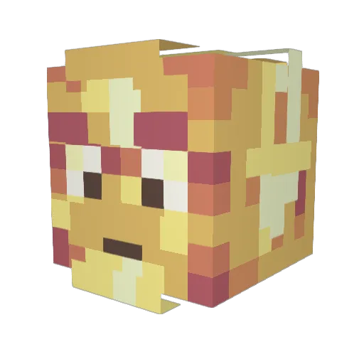 Qwertytheguyk Minecraft avatar head, 3D render
