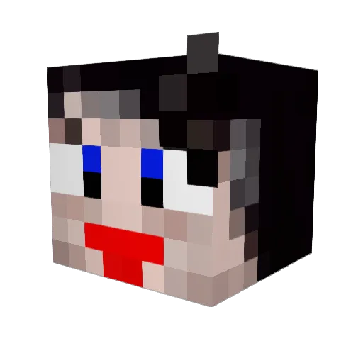 Qwertzlbrmpf Minecraft avatar head, 3D render
