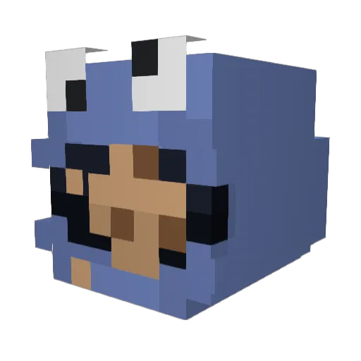 Qwervy123456789 Minecraft avatar head, 3D render