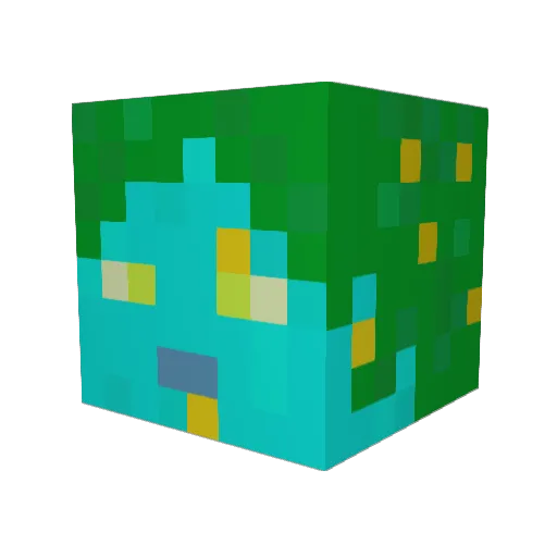Qwesller Minecraft avatar head, 3D render