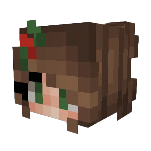 Qwesty Minecraft avatar head, 3D render