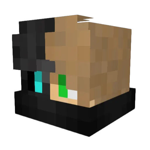 Qwexler Minecraft avatar head, 3D render