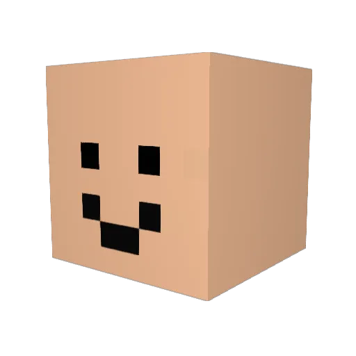 Qwhop Minecraft avatar head, 3D render