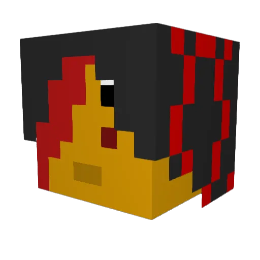 QwiKShadoW Minecraft avatar head, 3D render