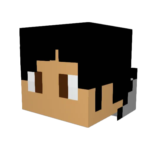 QwikSP Minecraft avatar head, 3D render