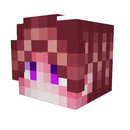 QwiliLegend Minecraft avatar head, 3D render