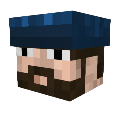 Qwilian Minecraft avatar head, 3D render