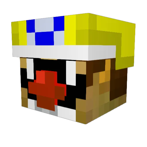 Qwizno Minecraft avatar head, 3D render