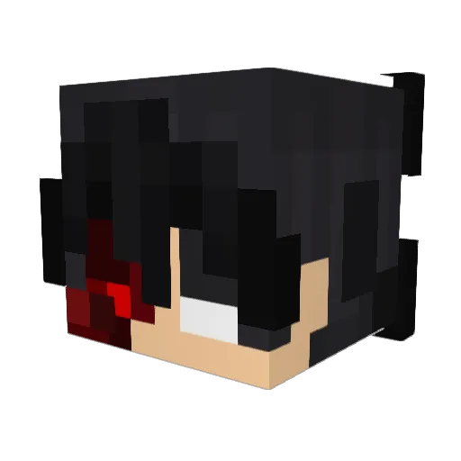 Qwnyx_ Minecraft avatar head, 3D render