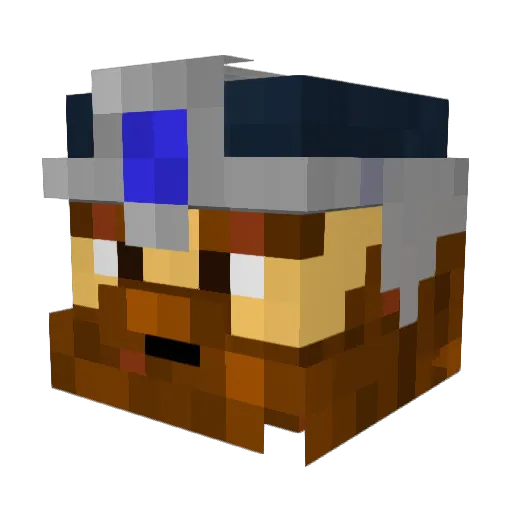 Qwoppy Minecraft avatar head, 3D render