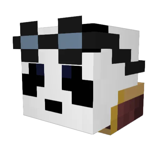 Qwuaszi Minecraft avatar head, 3D render