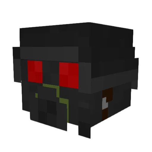 Qwuhzk Minecraft avatar head, 3D render
