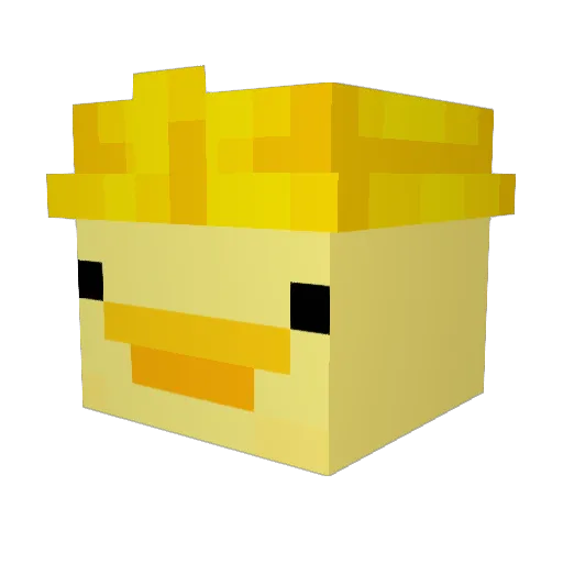 Qwuid Minecraft avatar head, 3D render