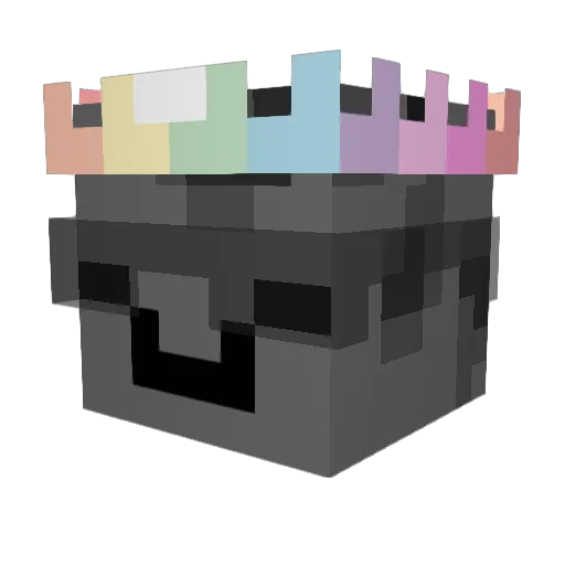 Qwwe_r Minecraft avatar head, 3D render