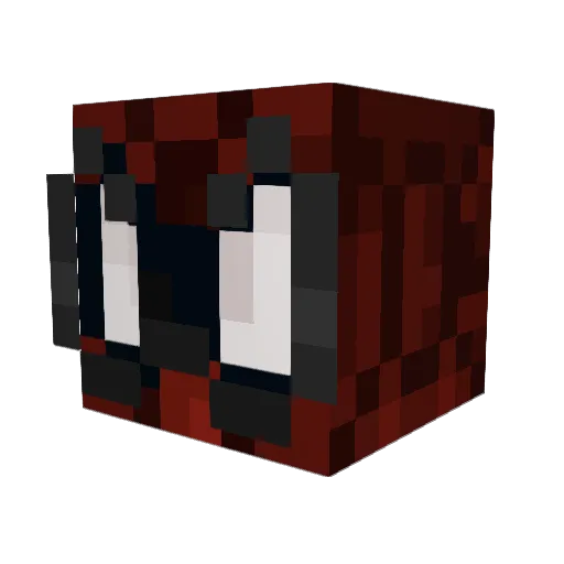 Qxbby Minecraft avatar head, 3D render