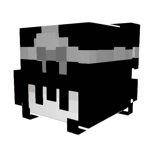 Qxbo Minecraft avatar head, 3D render