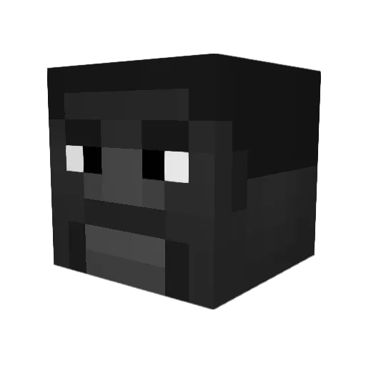 Qxchi Minecraft avatar head, 3D render