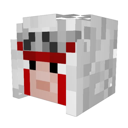Qxnsy Minecraft avatar head, 3D render