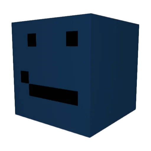 Qymob Minecraft avatar head, 3D render