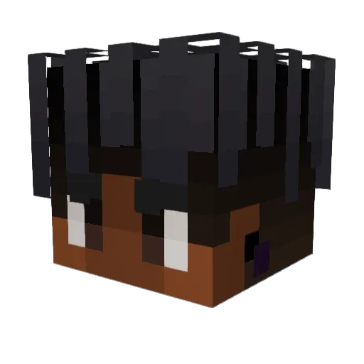 Qyntx Minecraft avatar head, 3D render
