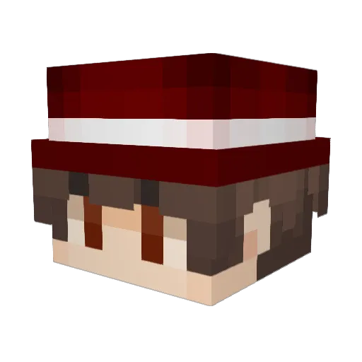 Qyred Minecraft avatar head, 3D render
