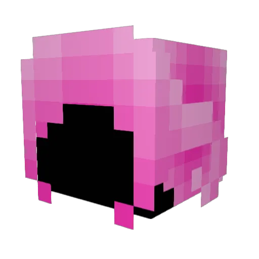 Qyuee Minecraft avatar head, 3D render