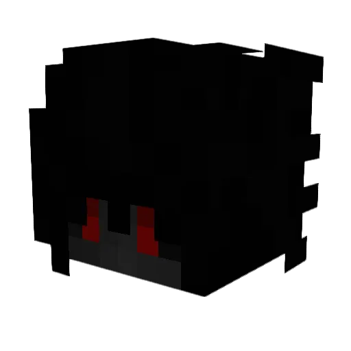 Qyxj Minecraft avatar head, 3D render