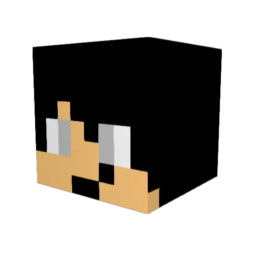 QzDare Minecraft avatar head, 3D render