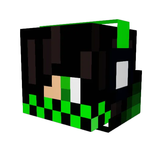 QzTrixter Minecraft avatar head, 3D render