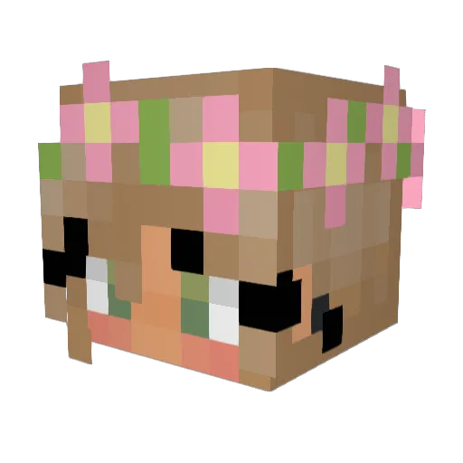 Qzae Minecraft avatar head, 3D render