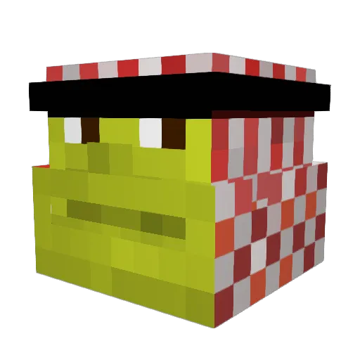 Qzcl Minecraft avatar head, 3D render