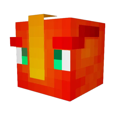 Qzilla8425 Minecraft avatar head, 3D render