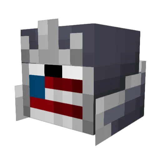 Qzxy Minecraft avatar head, 3D render
