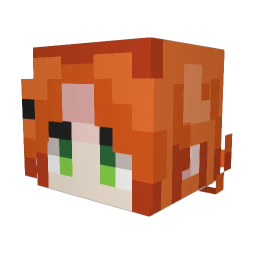 R00M834 Minecraft avatar head, 3D render
